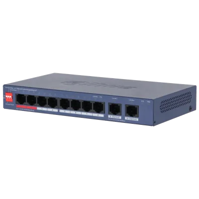 10-Port Cloud Managed Desktop Gigabit Switch with 8-Port PoE